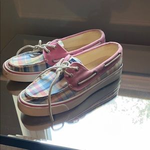Sperry plaid boat shoes